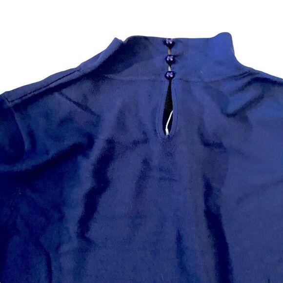 Madeline Navy Blue Long Sleeve Top Size 10 12 NWT - Picture 5 of 9